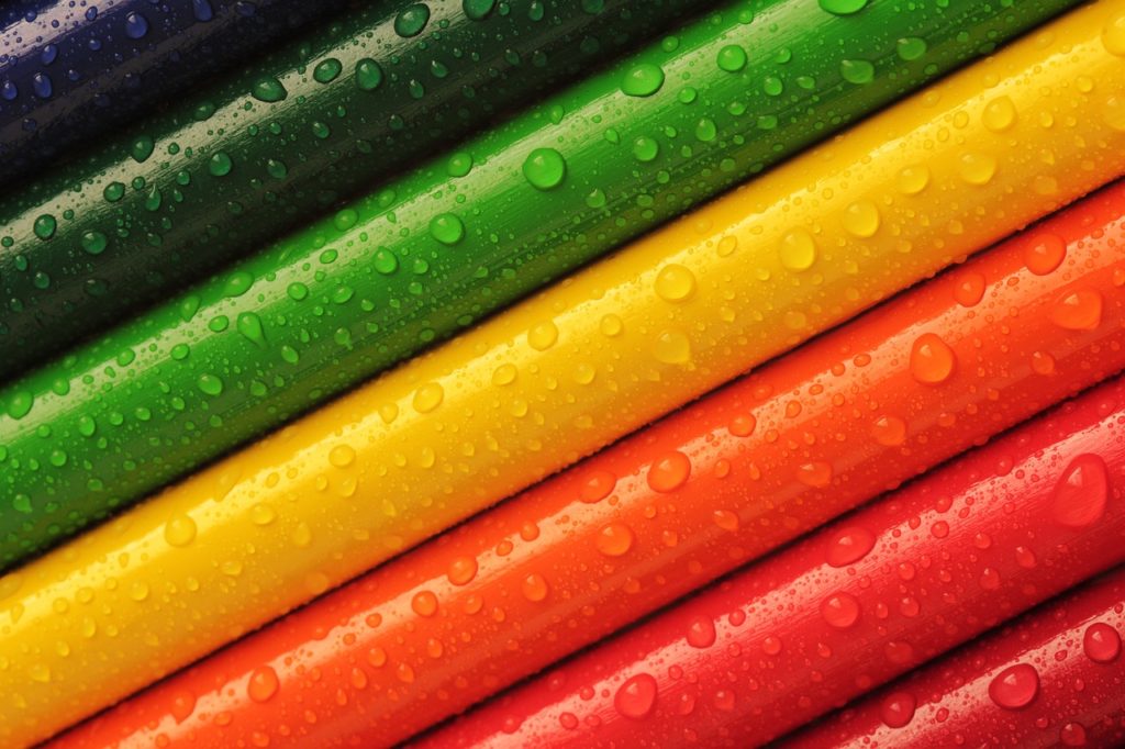 pencils, free background, rainbow