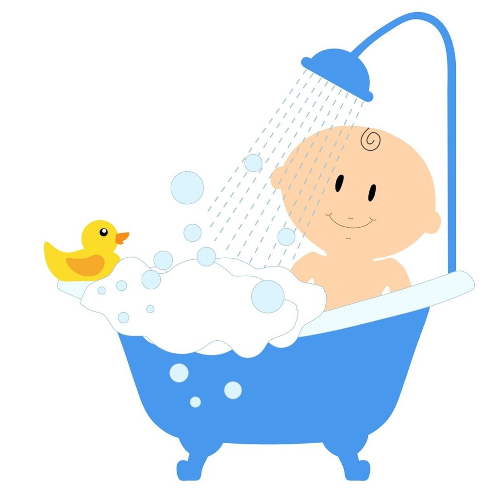 baby, bath, shower